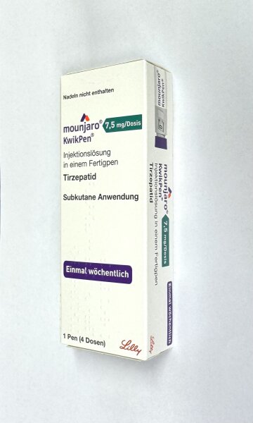 Mounjaro 7,50 mg / 1 KwikPen mit 4 Dosen Injektionslösungen